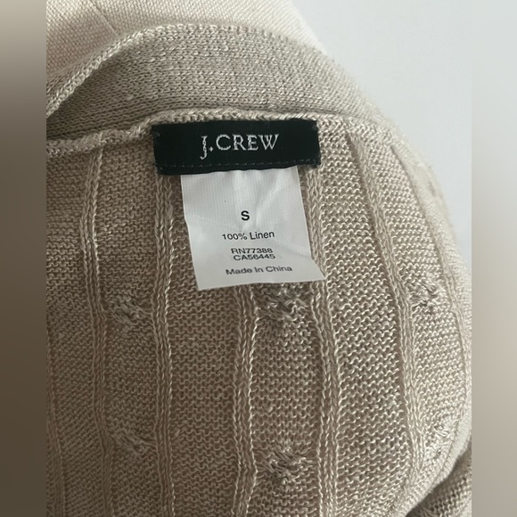 JCrew Tan Flax Linen Sweater S - Picture 5 of 5